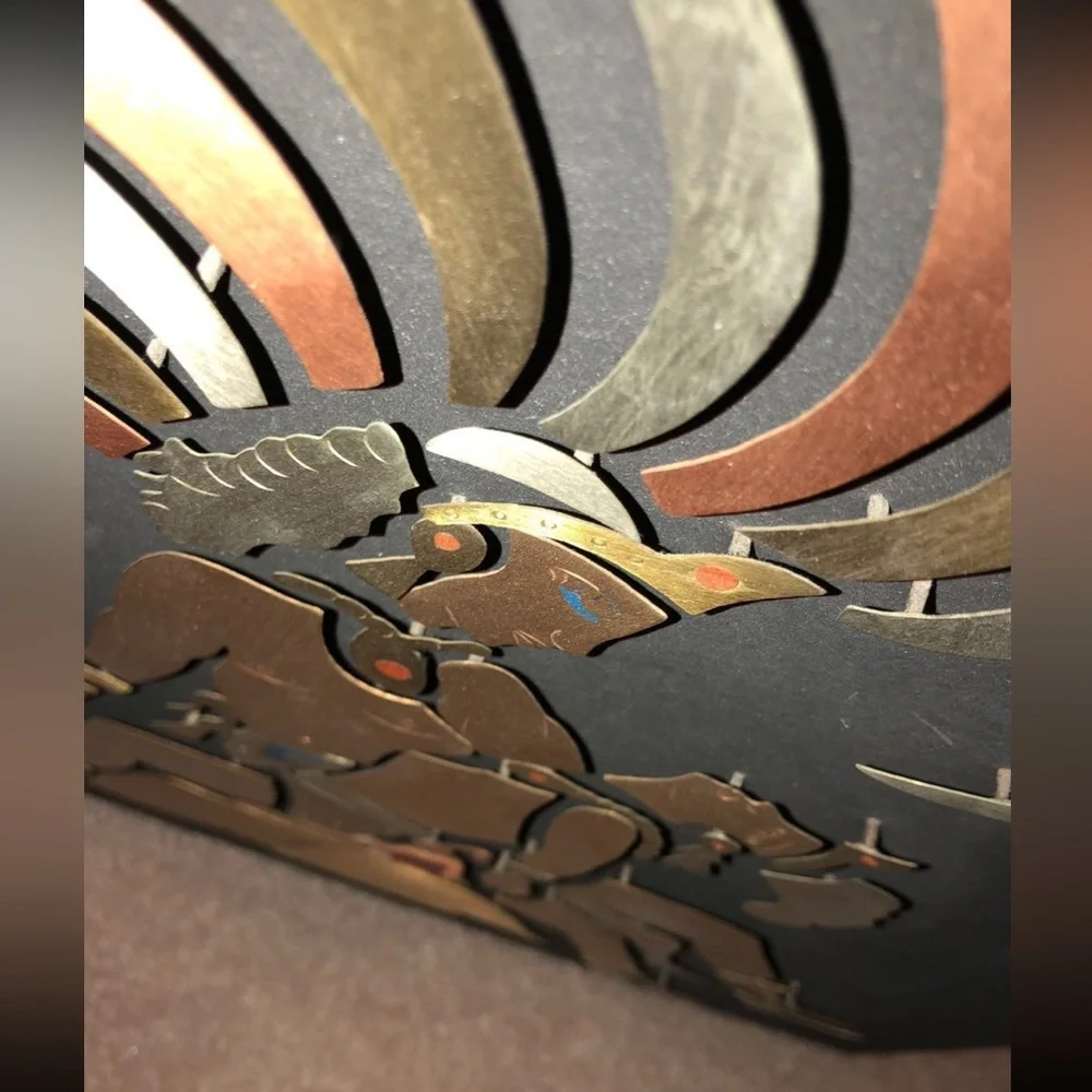 One Of A Kind Mixed Metal Native love scene wall art